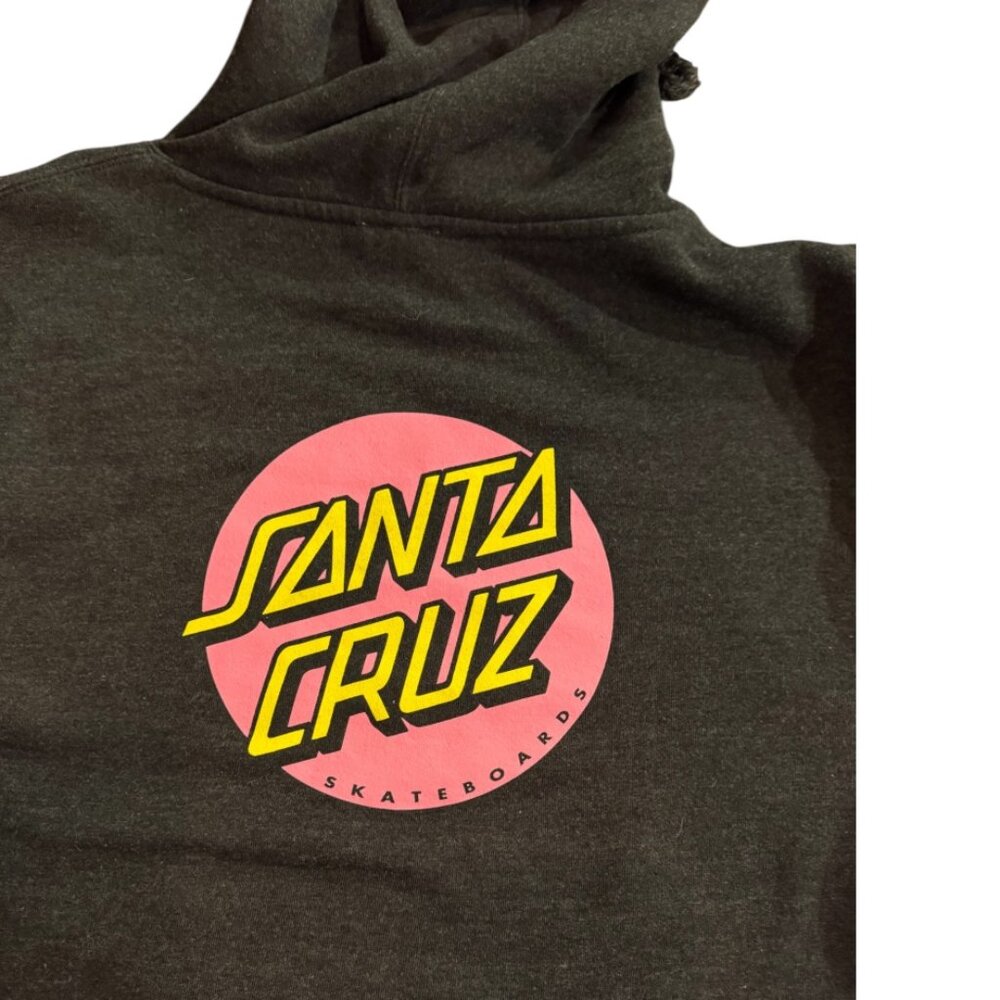 Santa Cruz Hoodie Women's Large Black Skateboard Skate Streetwear Pullover EUC